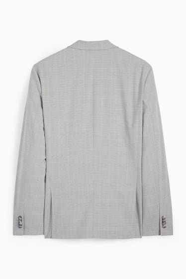 Herren - Baukasten-Sakko - Slim Fit - Flex - kariert - grau