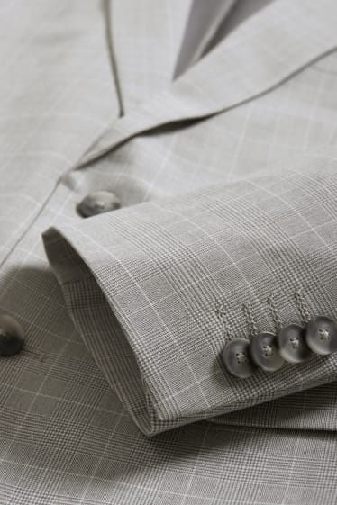 Men - Mix-and-match tailored jacket - slim fit - Flex - check - gray