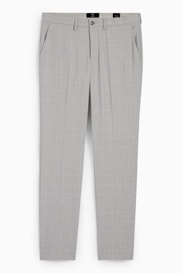 Men - Mix-and-match trousers - slim fit - Flex - check - gray