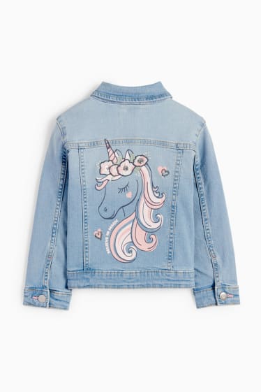 Children - Unicorn - denim jacket - denim-light blue