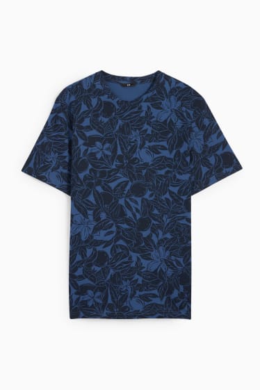 Mężczyźni - T-shirt - ze wzorem - ciemnoniebieski