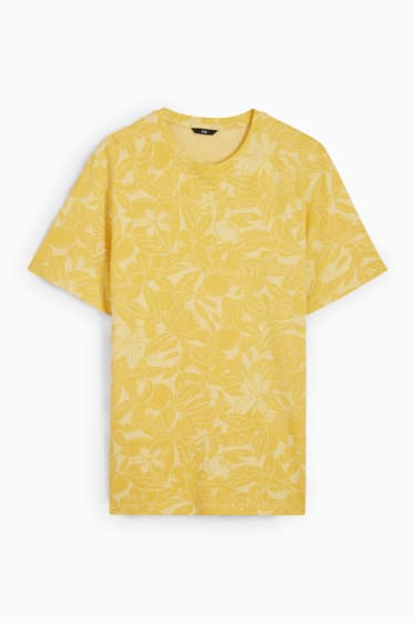 Uomo - T-shirt - con motivi - giallo