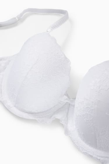 Donna - Reggiseno con ferretti - FULL COVERAGE - imbottito - bianco crema