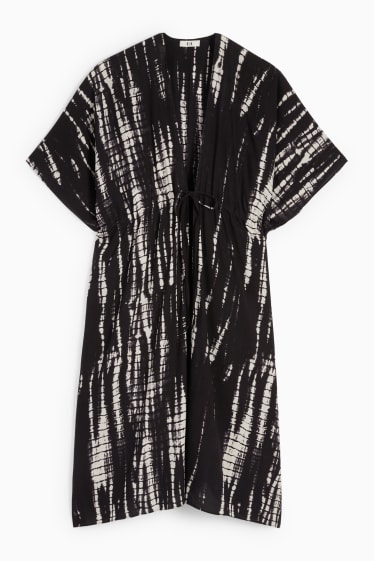 Women - Kimono - patterned - black
