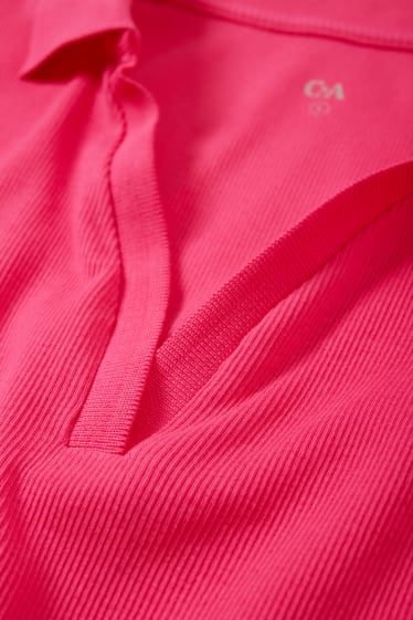 Mujer - Polo básico - rosa oscuro