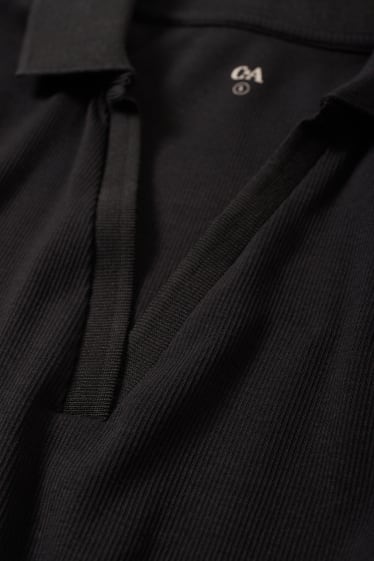 Damen - Basic-Poloshirt - schwarz