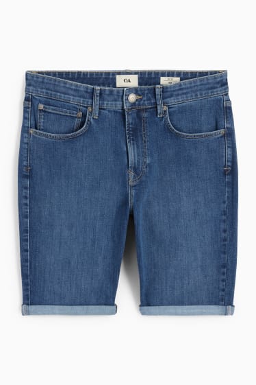 Bărbați - Pantaloni scurți de blugi - LYCRA® - denim-albastru