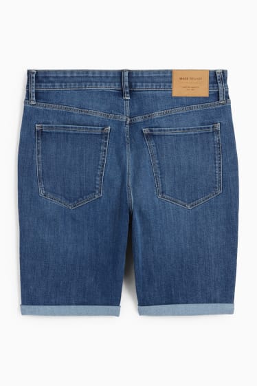 Pánské - Džínové šortky - LYCRA® - džíny - modré