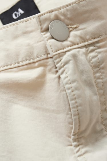 Uomo - Pantaloni - regular fit - bianco crema