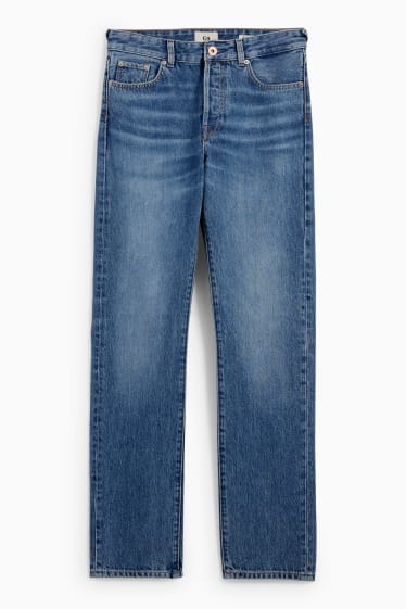 Dames - Straight jeans - mid waist - jeansblauw