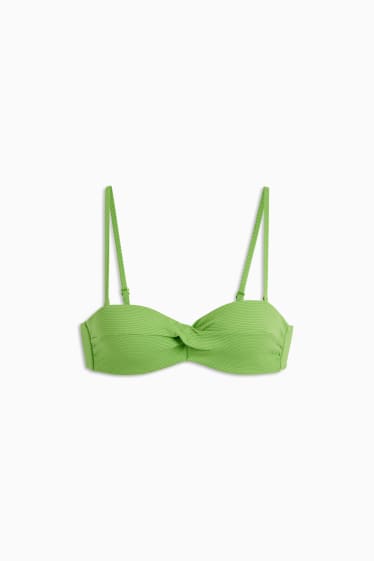Donna - Reggiseno del bikini con ferretti - a fascia - imbottito - LYCRA® XTRA LIFE™ - verde chiaro