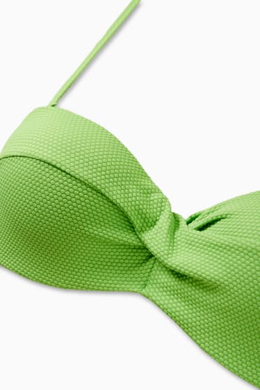 Femei - Top bikini cu armătură - bandeau - vătuit - LYCRA® XTRA LIFE™ - verde deschis