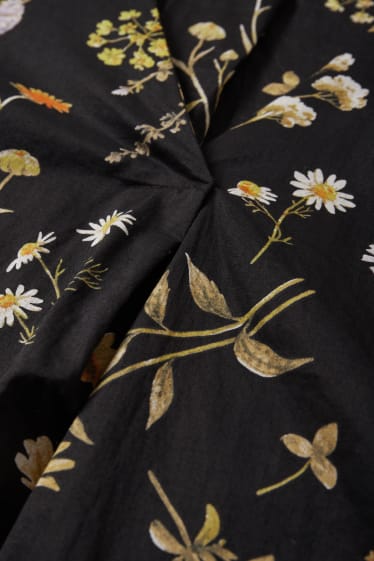 Dámské - Tunika - s květinovým vzorem - černá