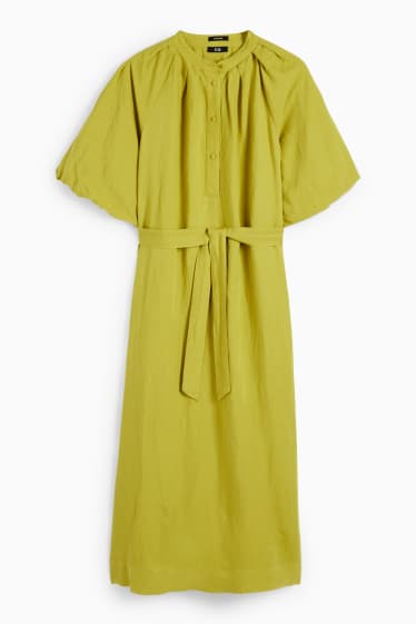 Women - Shirt dress - linen blend - green