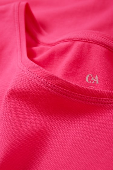 Femmes - Robe T-shirt basique - rose foncé