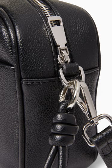 Femmes - Sac à bandoulière avec  ceinture amovible - synthétique - noir