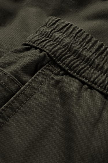 Pánské - Cargo kalhoty - regular fit - LYCRA® - džíny - zelené