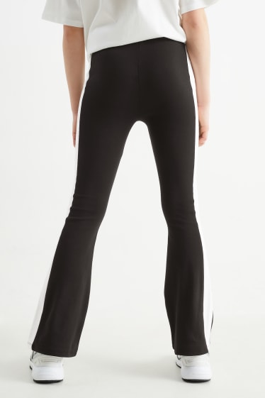 Children Girls - Flared leggings - black