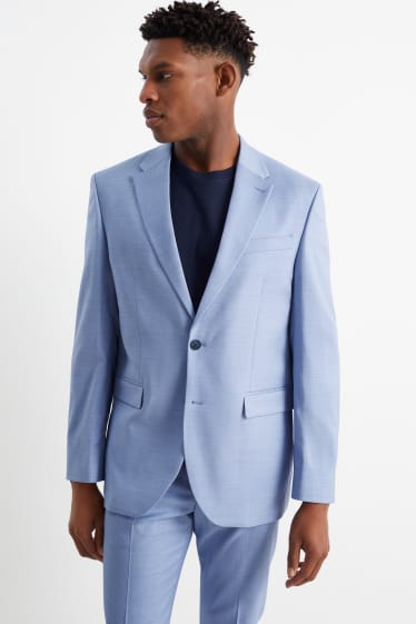 Hommes - Veste de costume - regular fit - Flex - matière extensible - bleu clair