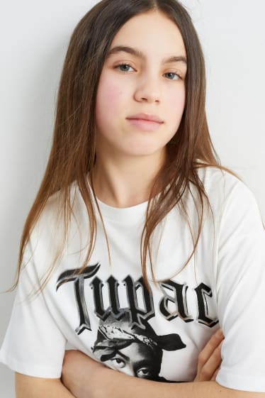 Dzieci - Tupac - koszulka z krótkim rękawem - kremowobiały