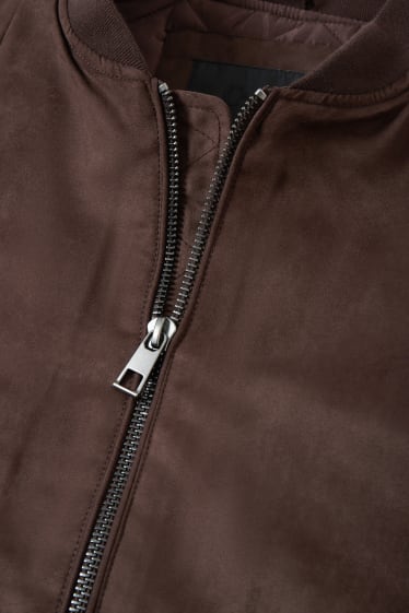 Hommes - Blouson - synthétique - marron foncé