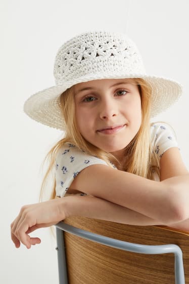 Bambini - Cappello in paglia - bianco crema