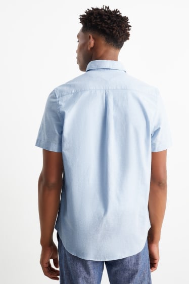 Heren - Oxford overhemd - regular fit - button down - lichtblauw