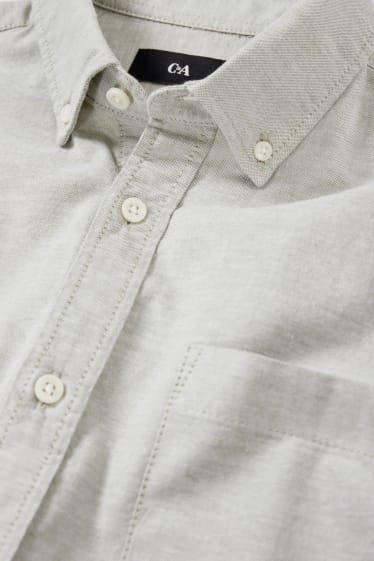 Uomo - Camicia Oxford - regular fit - button down - verde menta