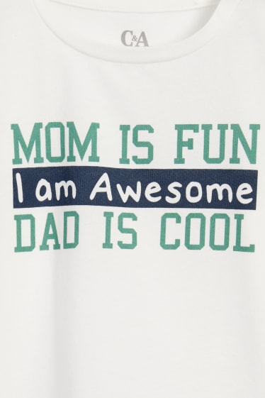 Neonati - Confezione da 3 - mamma e papà - t-shirt neonati - bianco
