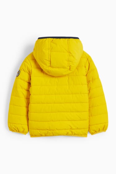 Children - Quilted jacket with hood - water-repellent - yellow