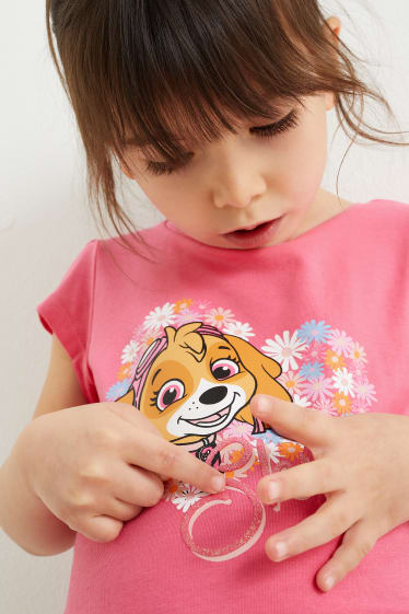 Niños - Pack de 2 - La Patrulla Canina - camisetas de manga corta - fucsia