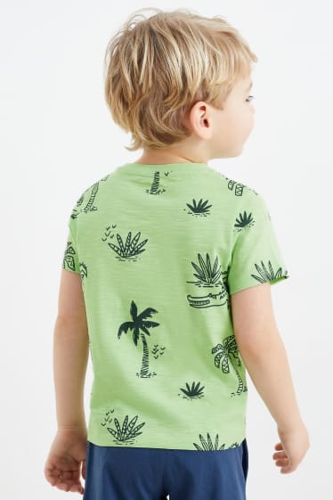 Kinder - Dschungel - Kurzarmshirt - hellgrün
