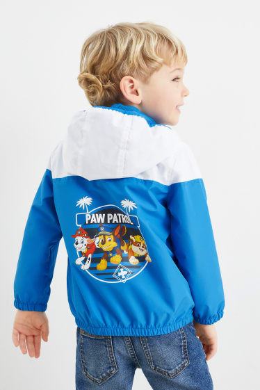 Kinderen - PAW Patrol - jas met capuchon - gevoerd - waterafstotend - blauw