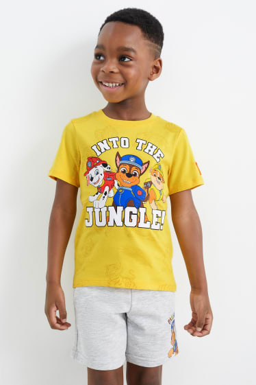 Copii - PATRULA CĂȚELUȘILOR - tricou cu mânecă scurtă - cu model - galben