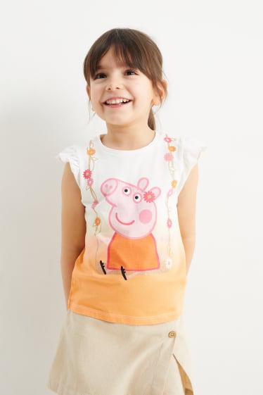 Dzieci - Wielopak, 2 szt. - Świnka Peppa - koszulka z krótkim rękawem - kremowobiały
