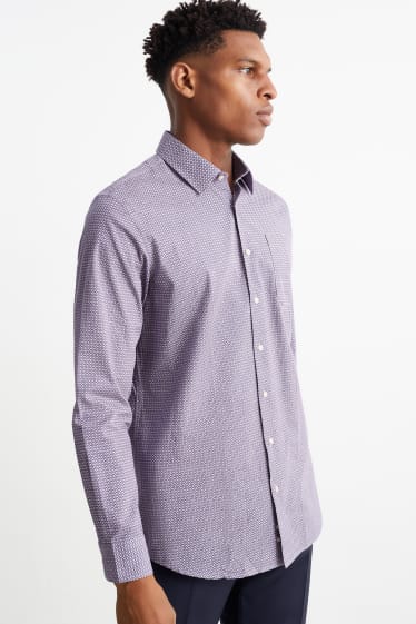 Herren - Businesshemd - Regular Fit - Kent - bügelleicht  - violett