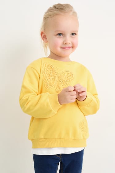 Dzieci - Motyl - bluza trykotowa - żółty