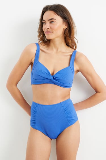 Women - Bikini bottoms - high waist - LYCRA® XTRA LIFE™ - blue