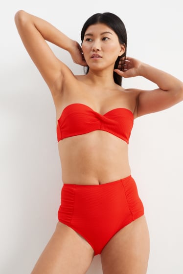 Femmes - Bas de bikini - high waist - LYCRA® XTRA LIFE™ - rouge