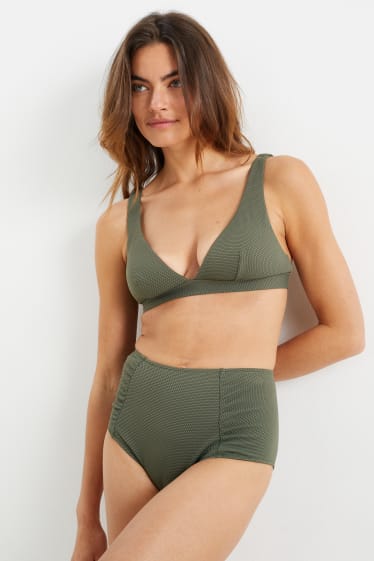 Donna - Slip bikini - vita alta - LYCRA® XTRA LIFE™ - verde