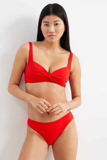 Dames - Bikinibroek - mid waist - LYCRA® XTRA LIFE™ - rood