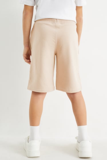 Kinderen - Sweatshort - beige