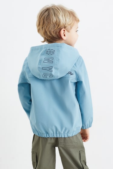 Children - Jacket with hood - lined - water-repellent - turquoise