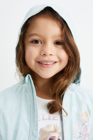 Kinderen - Frozen - jas - gevoerd - waterafstotend - lichtblauw