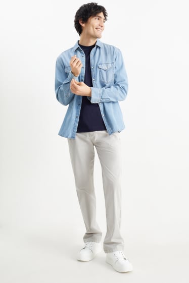 Hombre - Pantalón - regular fit - gris claro