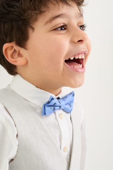 Children - Palm - set - shirt, waistcoat and bow tie - 3 piece - light beige