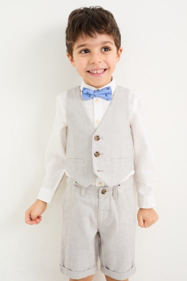 Nen/a - Palmeres - conjunt - camisa, armilla i corbata de llacet - 3 peces - beix clar