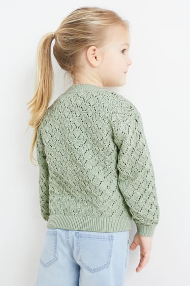 Copii - Cardigan tricotat - verde mentă