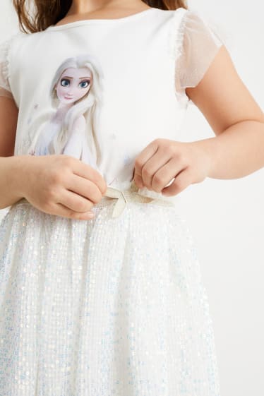 Copii - Frozen - rochie - alb-crem