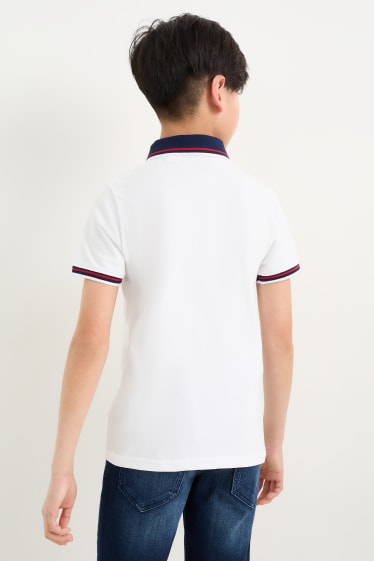 Copii - Tricou polo - alb